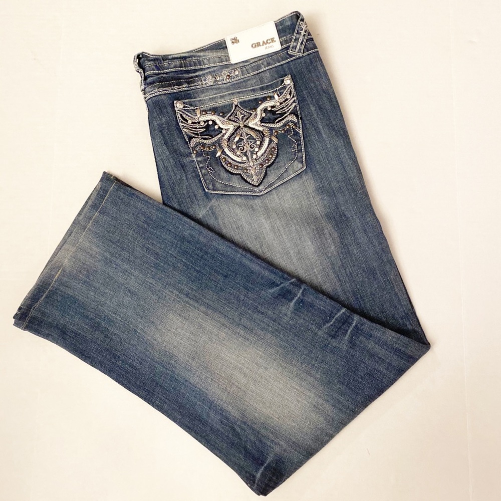 Grace in LA Jeans Embellished Plus Size 21